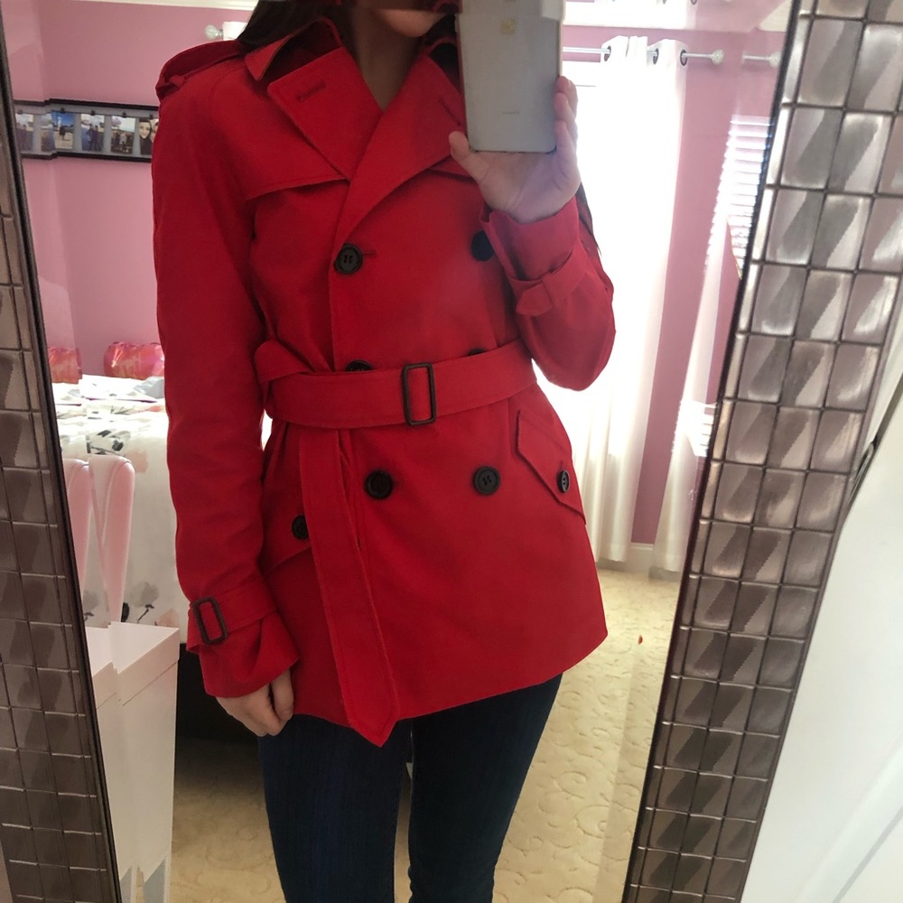 Coach Red Trench Coat